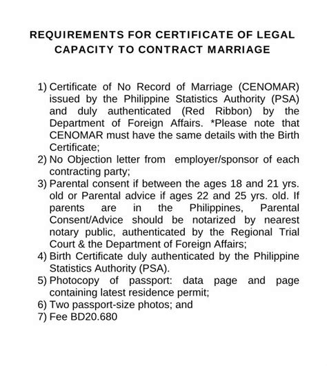 psa cenomar|certificate of legal capacity to contract marriage.